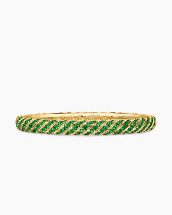 Sculpted Cable Bangle Bracelet in 18K Yellow Gold, 6.2mm
