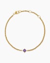 Micro Chatelaine® Chain Bracelet in 18K Yellow Gold with Amethyst, 4mm Micro Chatelaine® Chain Bracelet in 18K Yellow Gold with Amethyst, 4mm