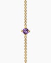 Micro Chatelaine® Chain Bracelet in 18K Yellow Gold with Amethyst, 4mm Micro Chatelaine® Chain Bracelet in 18K Yellow Gold with Amethyst, 4mm