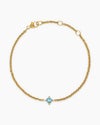 Micro Chatelaine® Chain Bracelet in 18K Yellow Gold with Aquamarine, 4mm Micro Chatelaine® Chain Bracelet in 18K Yellow Gold with Aquamarine, 4mm