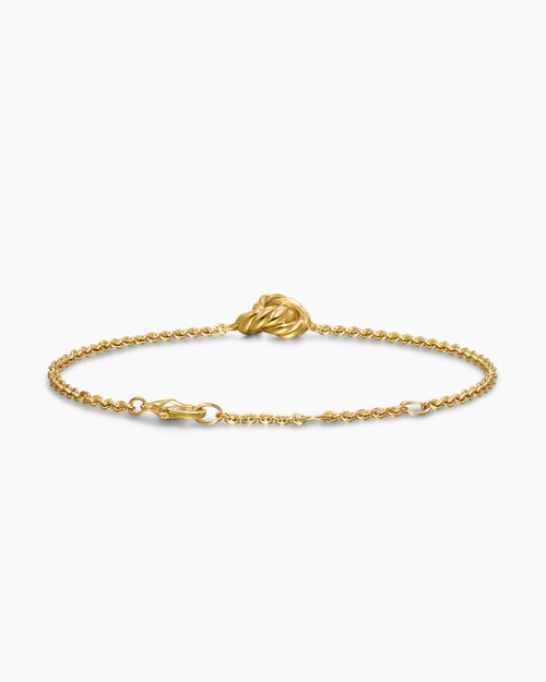 Womens Sculpted Cable Chain Bracelet in 18K Yellow Gold, 8mm