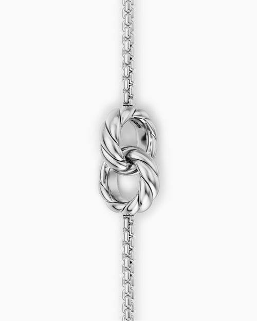 Womens Sculpted Cable Chain Bracelet in Sterling Silver, 8mm