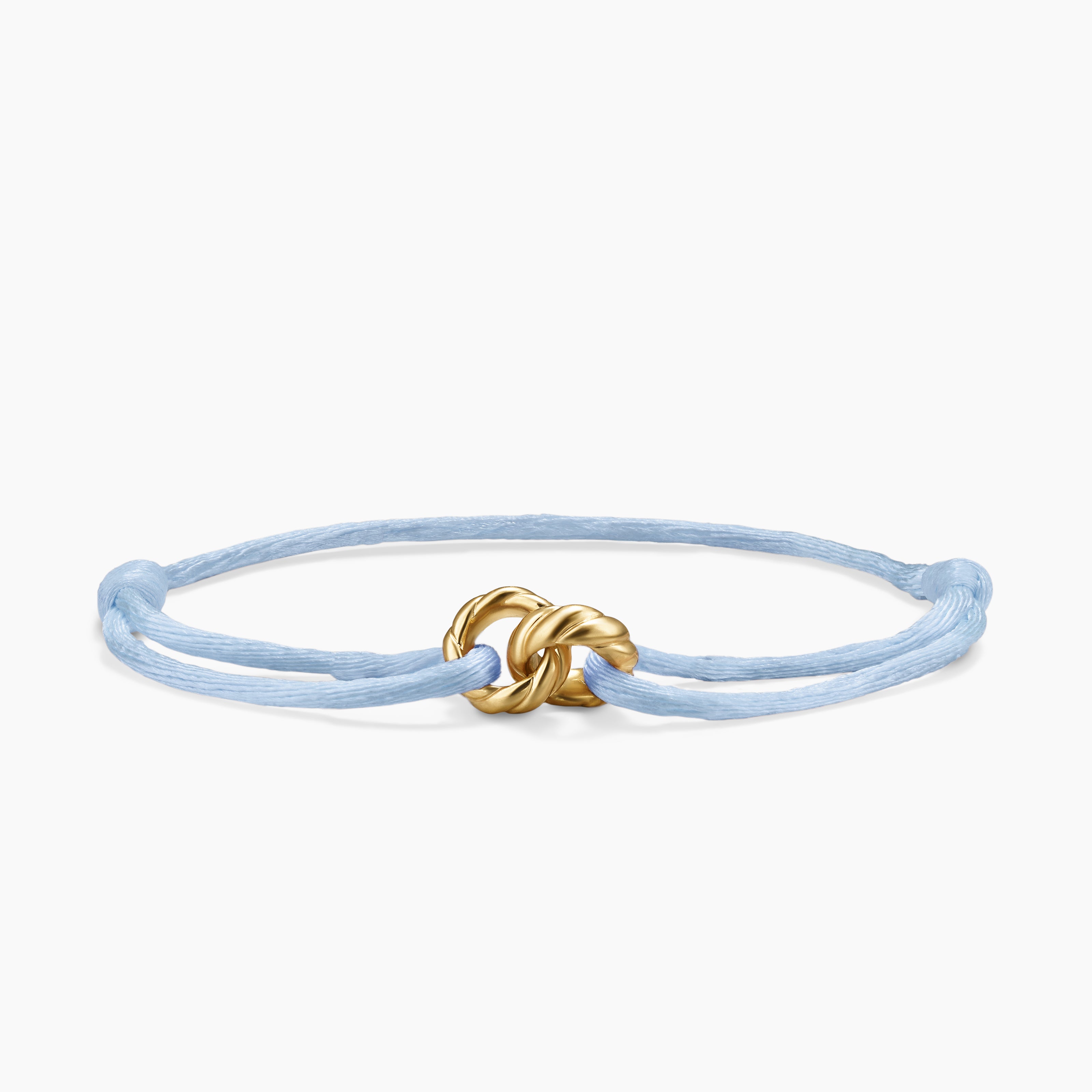 Womens Sculpted Cable Linked Cord Bracelet with 18K Yellow Gold, 8.7mm