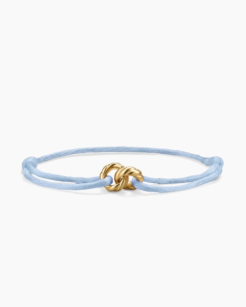 Womens Sculpted Cable Linked Cord Bracelet with 18K Yellow Gold, 8.7mm