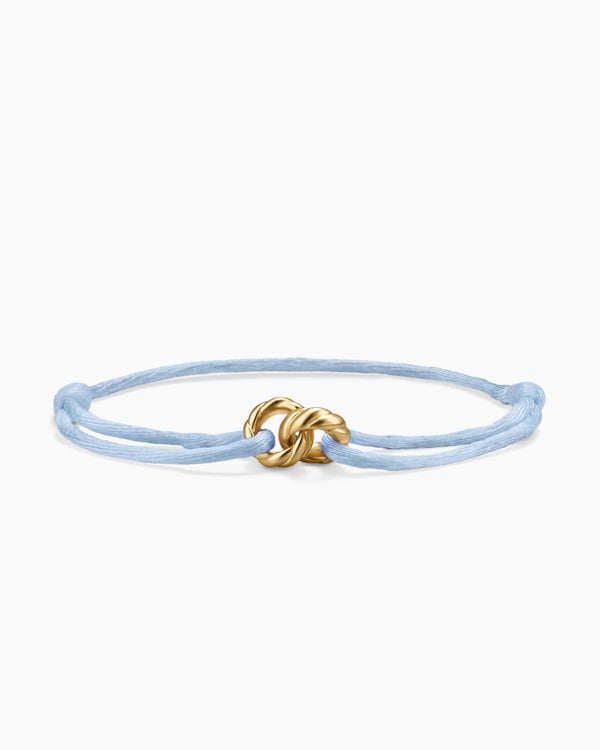 Sculpted Cable Linked Cord Bracelet with 18K Yellow Gold, 8.7mm
