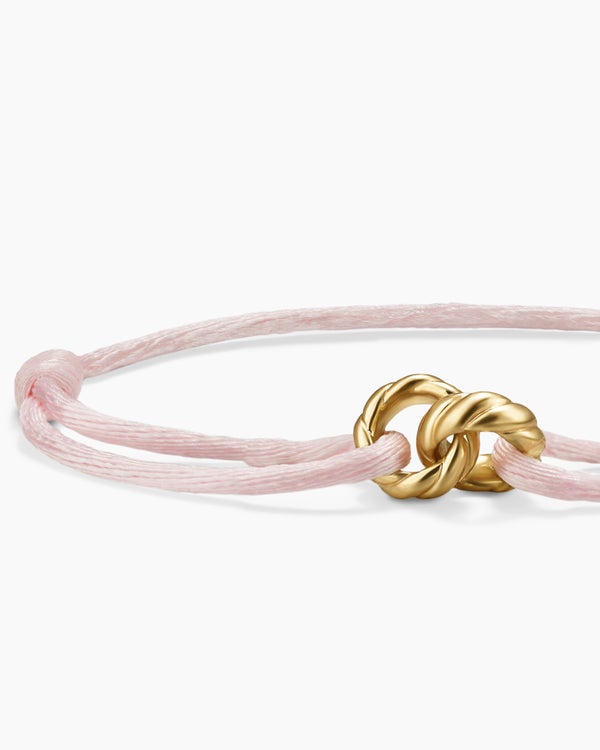 Sculpted Cable Linked Cord Bracelet with 18K Yellow Gold, 8.7mm