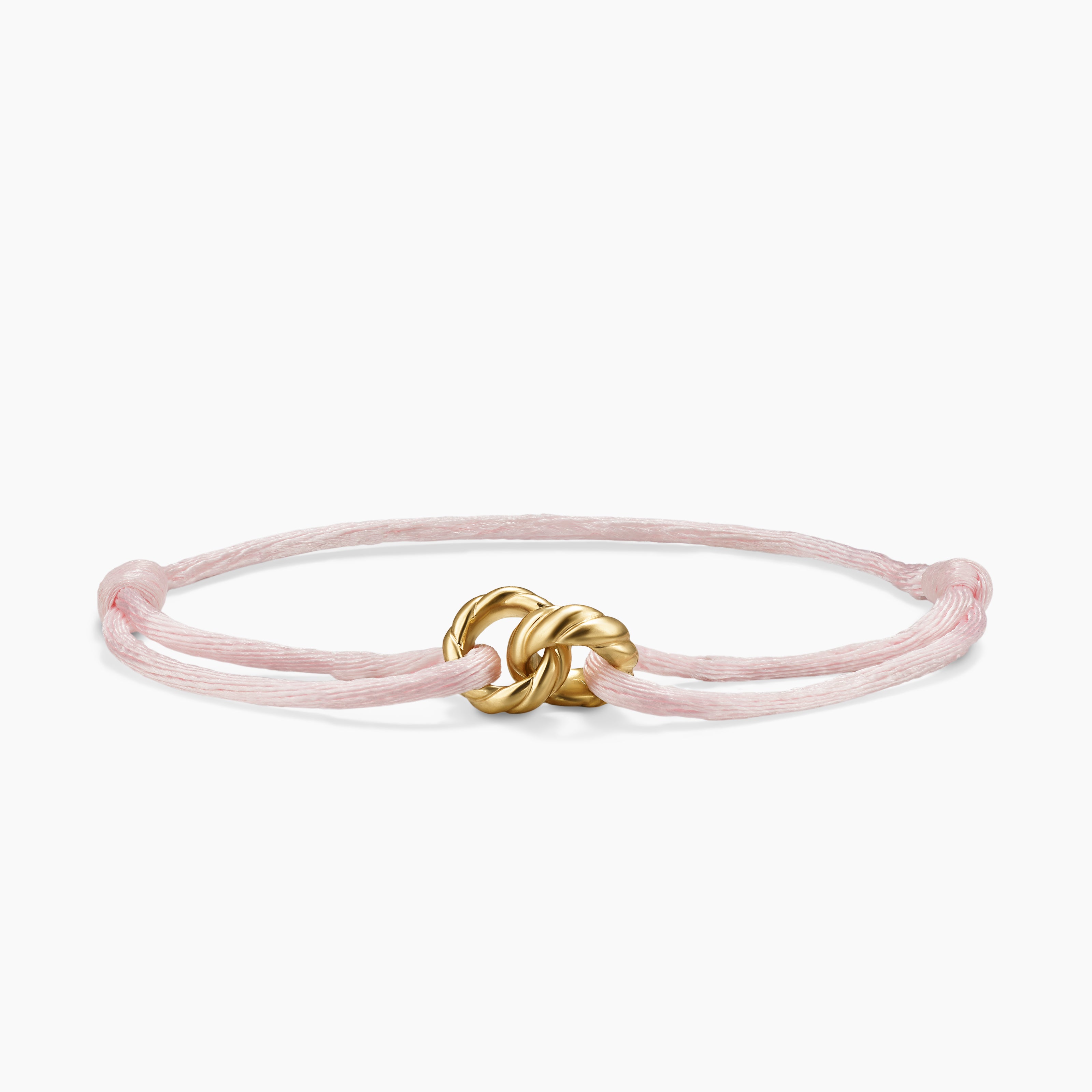 Womens Sculpted Cable Linked Cord Bracelet with 18K Yellow Gold, 8.7mm