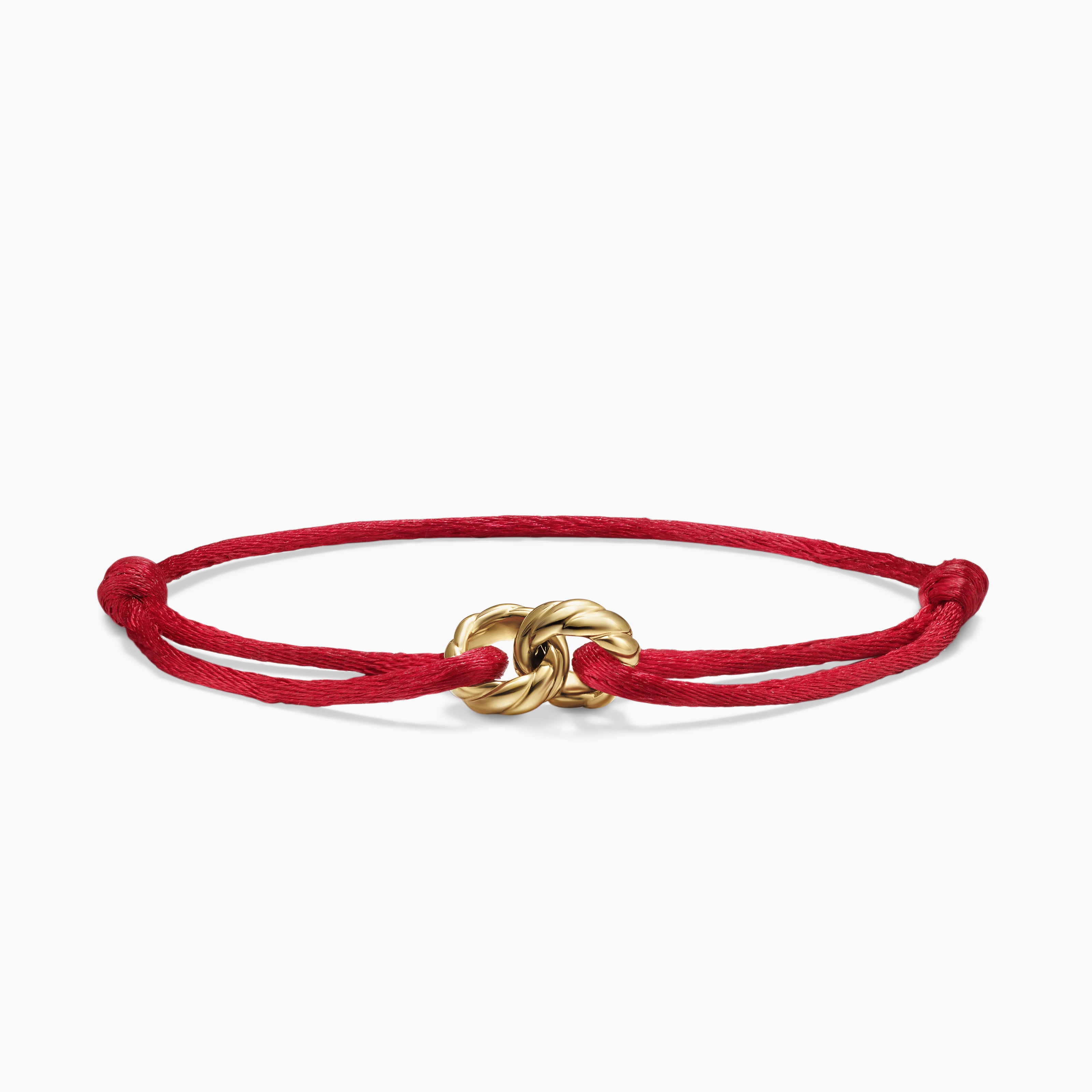 Womens Sculpted Cable Linked Cord Bracelet with 18K Yellow Gold, 8.7mm