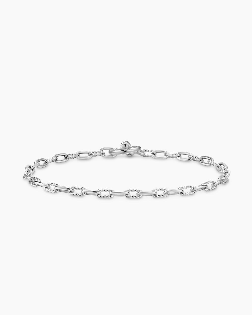 Womens DY Madison Toggle Chain Bracelet in Sterling Silver, 3mm