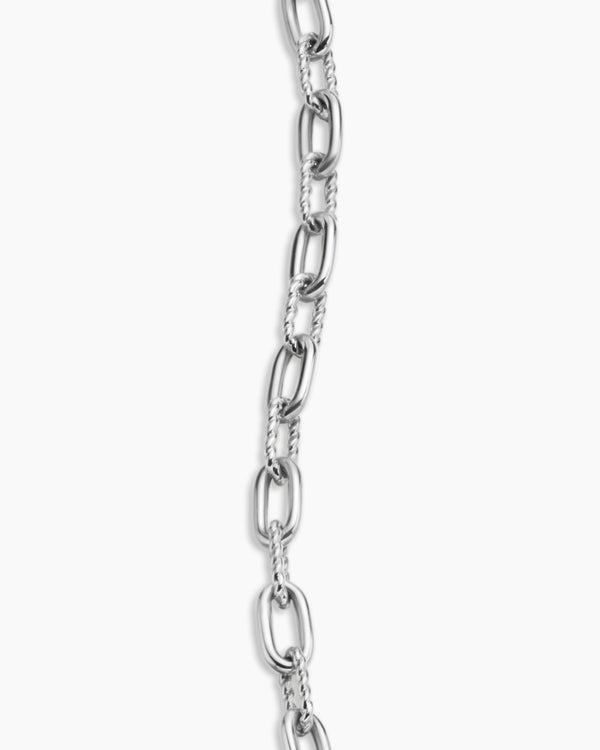 DY Madison Pavé Toggle Chain Bracelet in Sterling Silver with Diamonds, 3mm