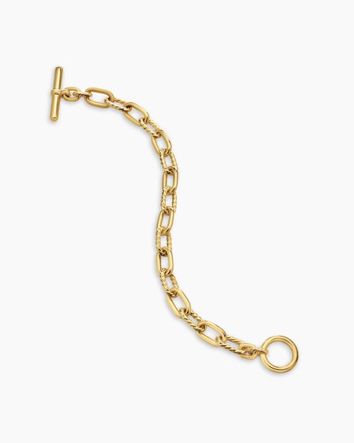 Womens DY Madison® Toggle Chain Bracelet in 18K Yellow Gold, 8.5mm