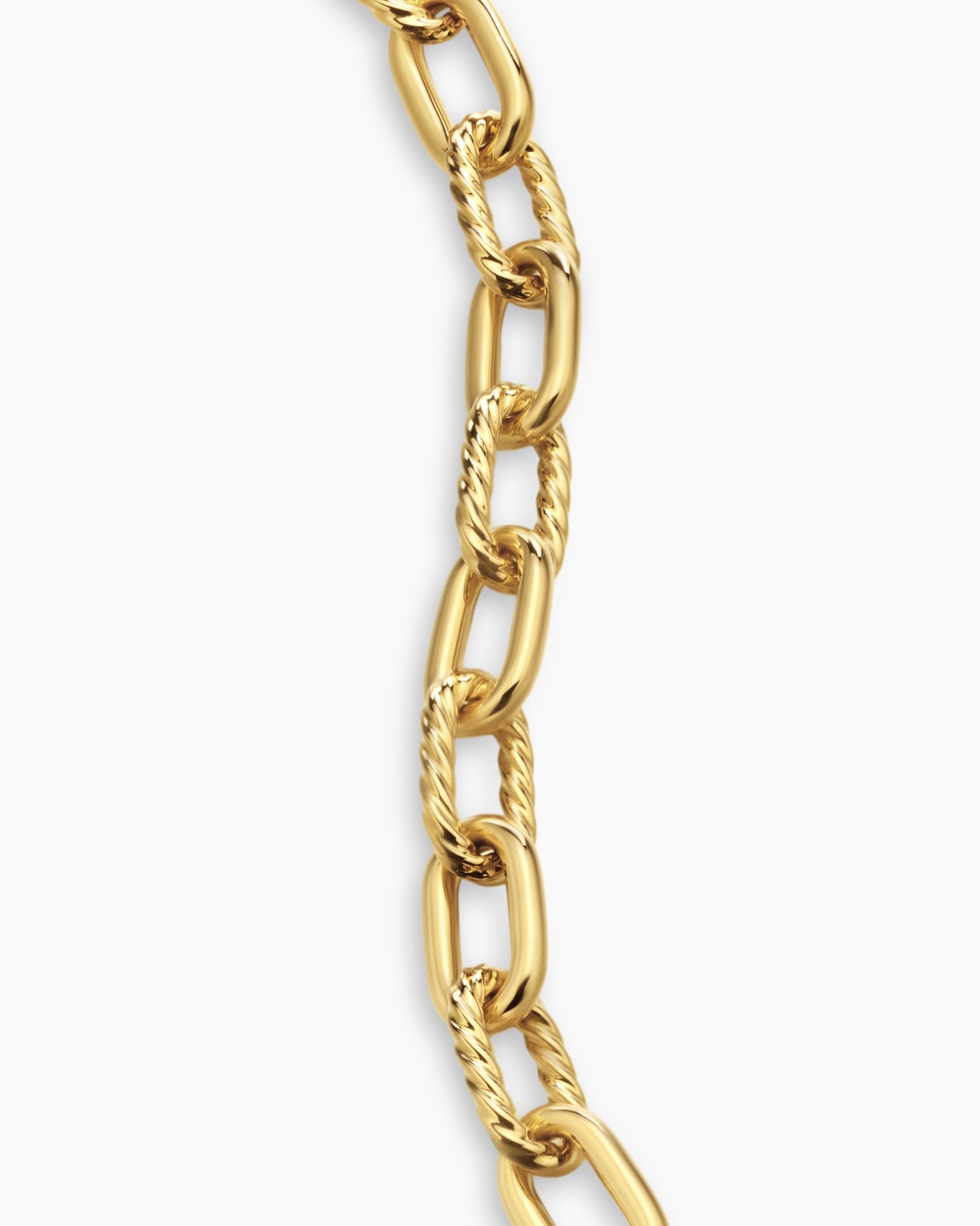 Bracelet chaîne à fermoir en T DY Madison en or jaune 18 carats, 8,5 mm femmes