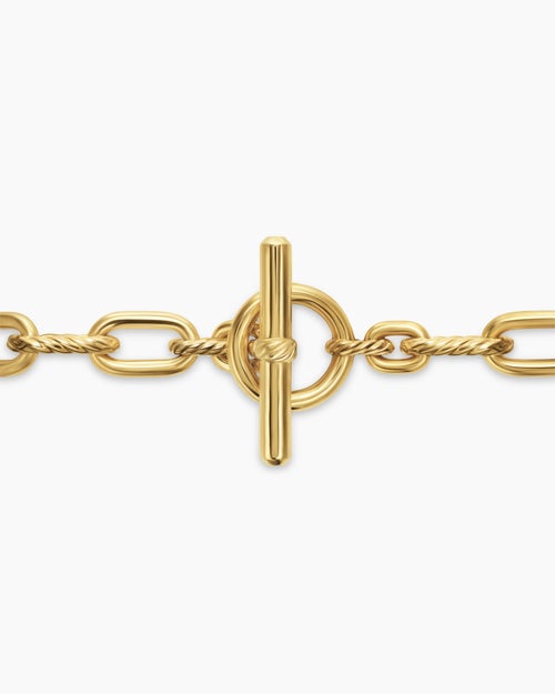 Womens DY Madison Toggle Chain Bracelet in 18K Yellow Gold, 8.5mm