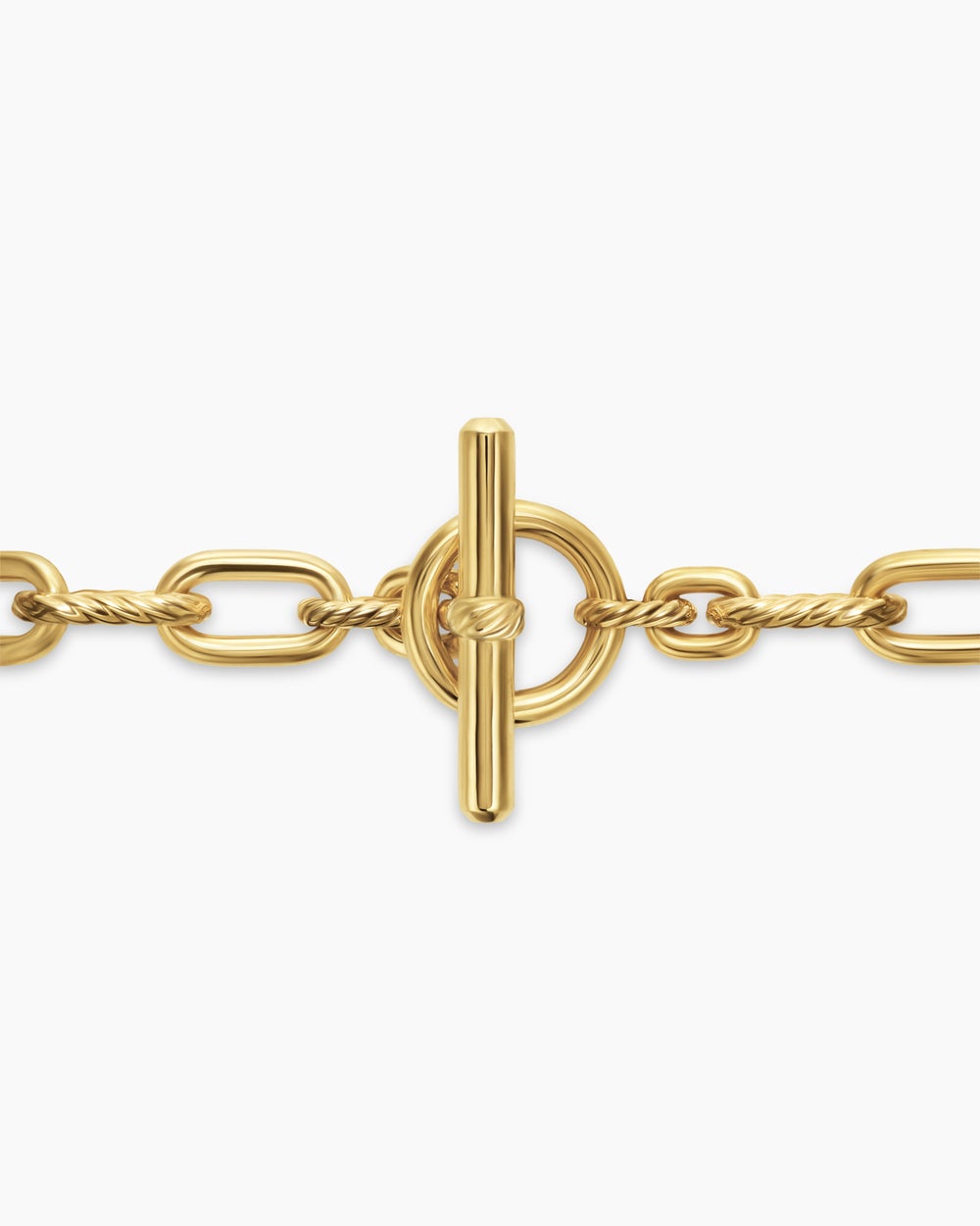 Bracelet chaîne à fermoir en T DY Madison en or jaune 18 carats, 8,5 mm femmes