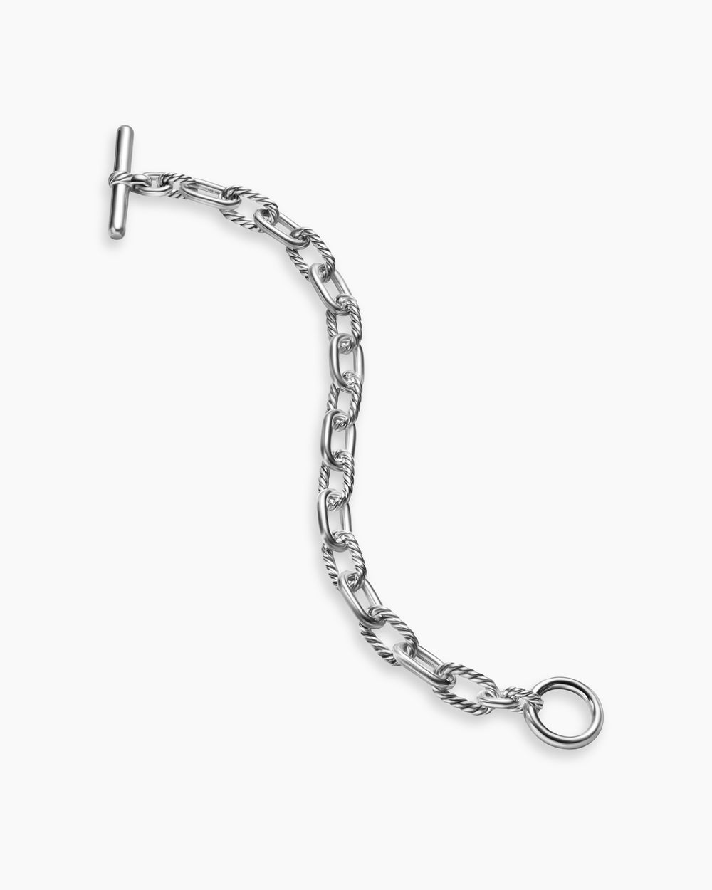 Womens DY Madison Toggle Chain Bracelet in Sterling Silver, 8.5mm