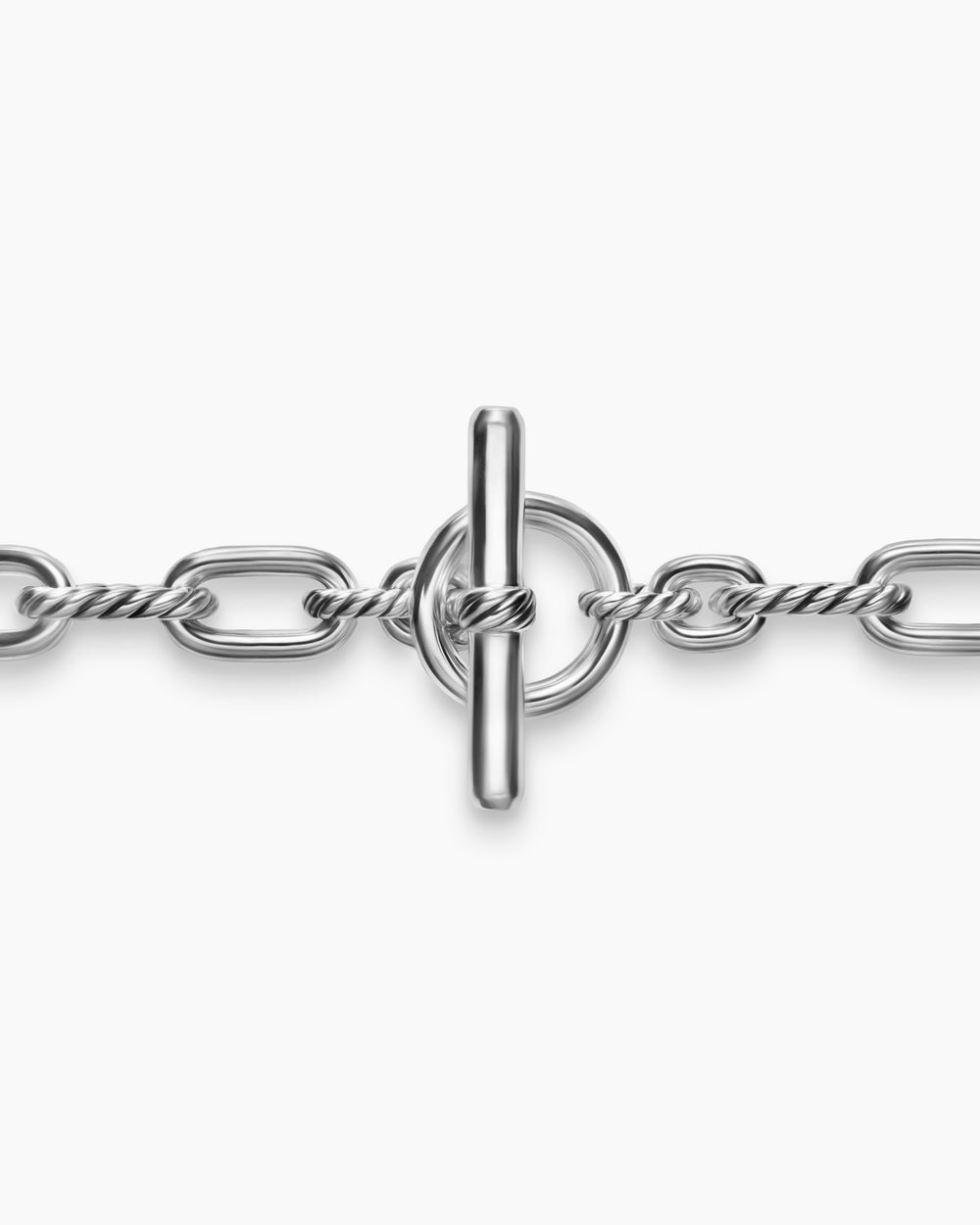 Womens DY Madison Toggle Chain Bracelet in Sterling Silver, 8.5mm