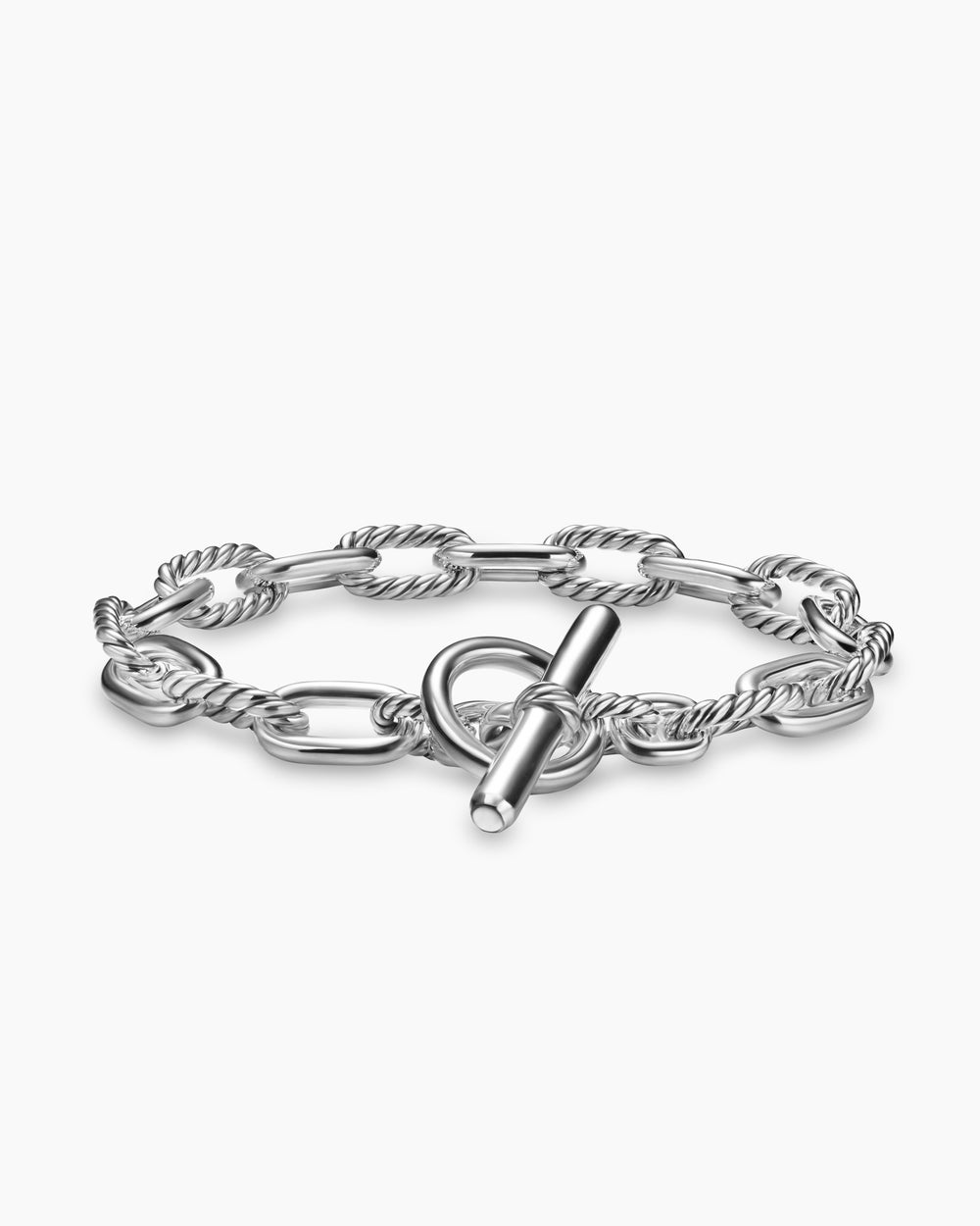 Womens DY Madison Toggle Chain Bracelet in Sterling Silver, 8.5mm