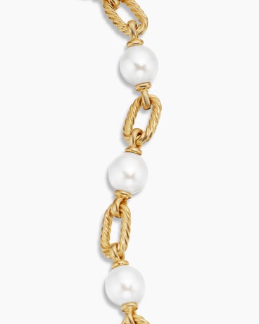 DY Madison® Pearl Chain Bracelet in 18K Yellow Gold with Pearls, 11mm