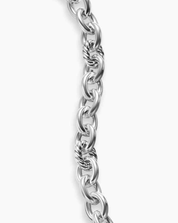 DY Mercer® Toggle Chain Bracelet in Sterling Silver with 18K Yellow Gold and Diamonds, 8mm