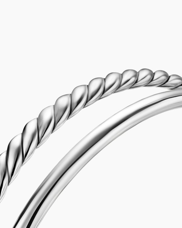 DY Mercer® Two Row Cuff Bracelet in Sterling Silver, 8mm