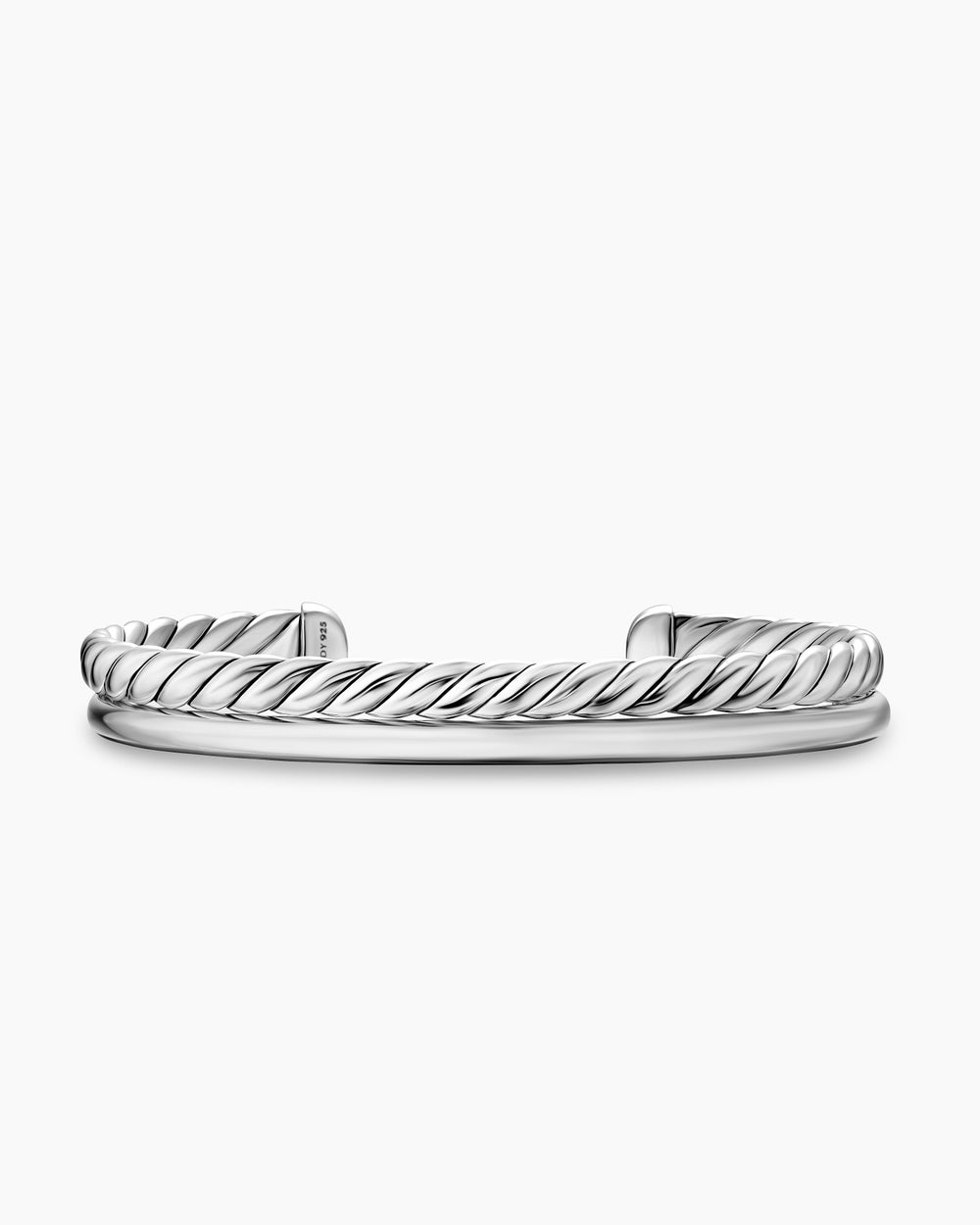 Womens DY Mercer® Two Row Cuff Bracelet in Sterling Silver, 8mm