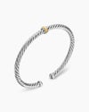 Cable Flex Station Bracelet in Sterling Silver with 14K Yellow Gold, 4mm Cable Flex Station Bracelet in Sterling Silver with 14K Yellow Gold, 4mm