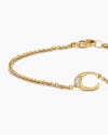 Petite Pavé Initial Chain Bracelet in 18K Yellow Gold with Diamond C Petite Pavé Initial Chain Bracelet in 18K Yellow Gold with Diamond C