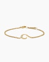 Petite Pavé Initial Chain Bracelet in 18K Yellow Gold with Diamond C Petite Pavé Initial Chain Bracelet in 18K Yellow Gold with Diamond C