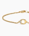 Petite Pavé Initial Chain Bracelet in 18K Yellow Gold with Diamond O Petite Pavé Initial Chain Bracelet in 18K Yellow Gold with Diamond O