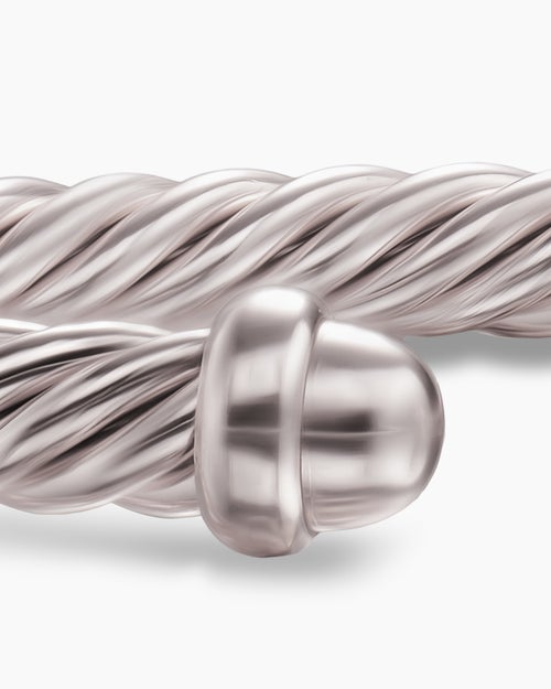 Womens Classic Cable Bracelet in Sand Aluminum, 4mm