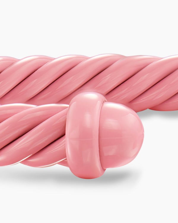 Classic Cable Bracelet in Pink Aluminum, 4mm