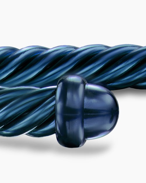 Womens Classic Cable Bracelet in Navy Aluminum, 4mm