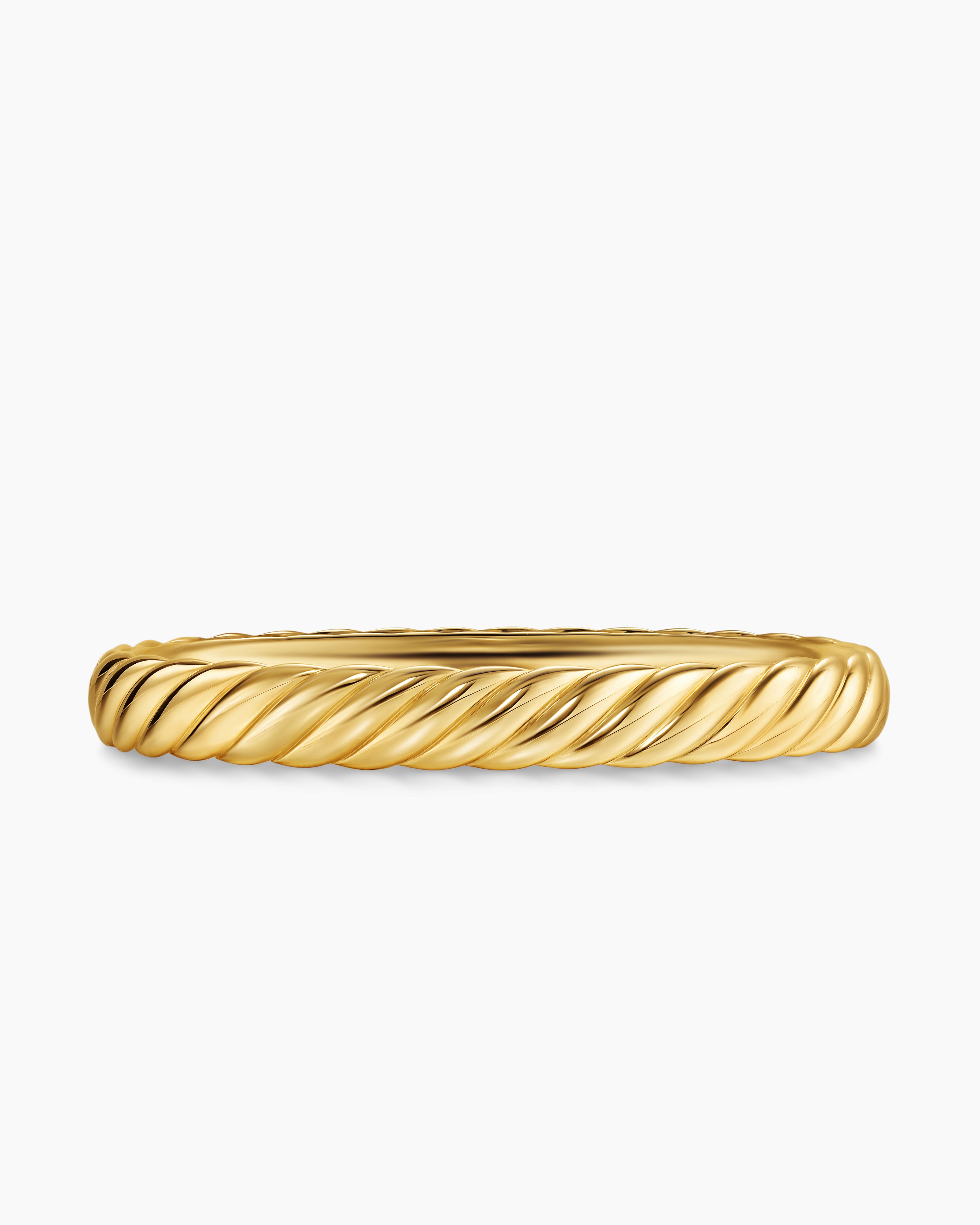 Bracelet jonc Sculpted Cable en or jaune&nbsp;18&nbsp;carats,&nbsp;8&nbsp;mm