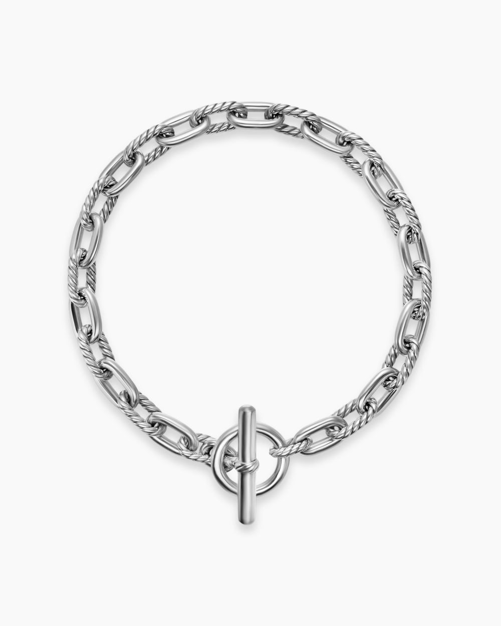 Womens DY Madison Toggle Chain Bracelet in Sterling Silver, 5.5mm