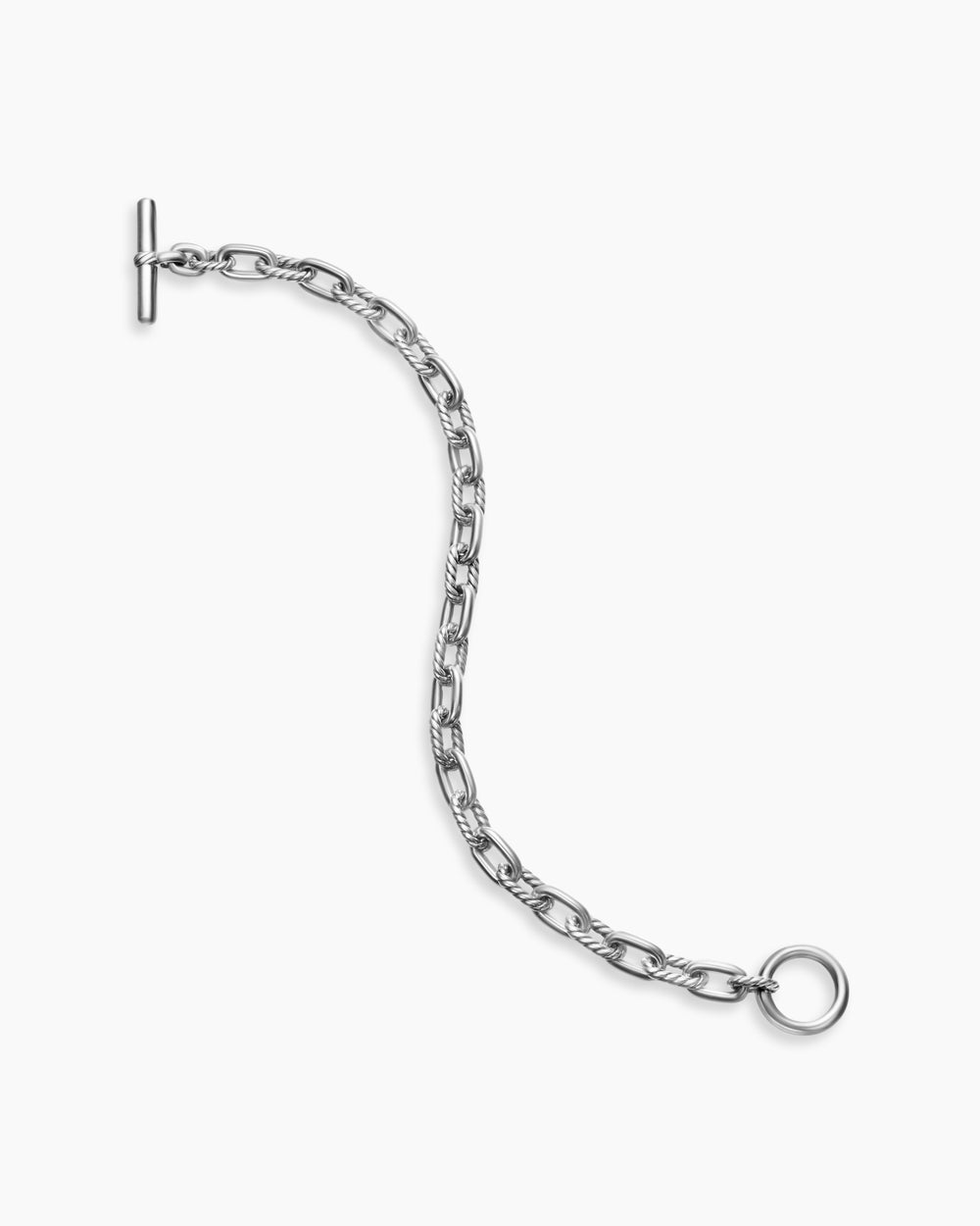 Womens DY Madison Toggle Chain Bracelet in Sterling Silver, 5.5mm