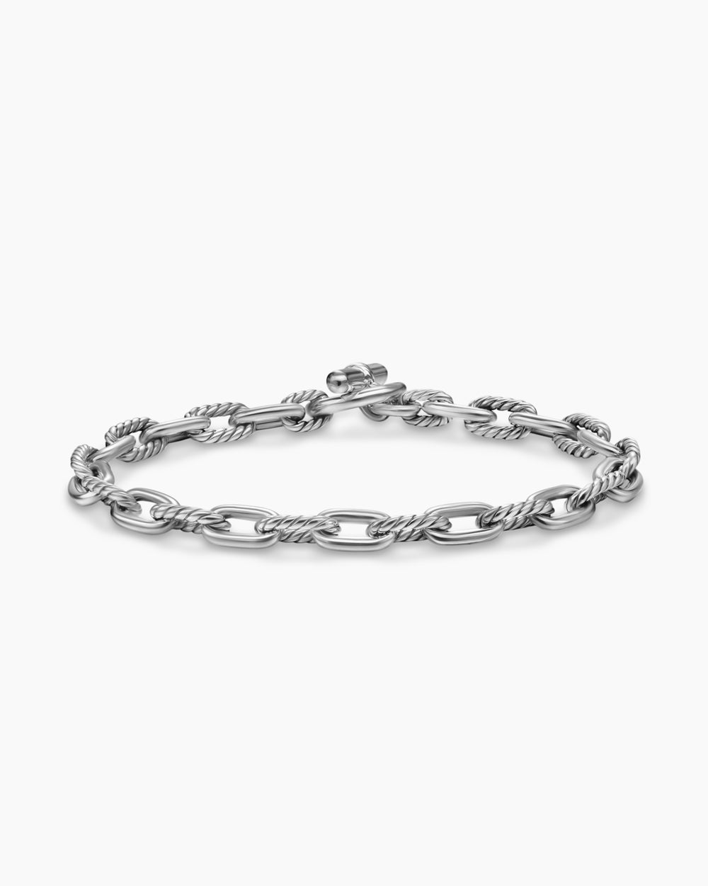 Womens DY Madison Toggle Chain Bracelet in Sterling Silver, 5.5mm