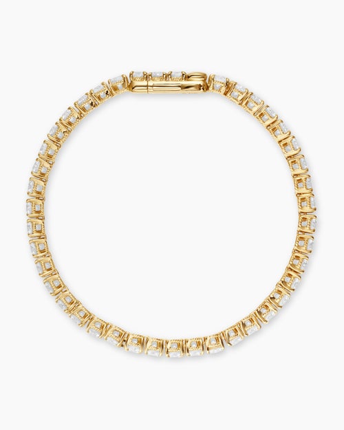 Womens Tennis Bracelet in 18ct Yellow Gold with Diamonds, 4mm