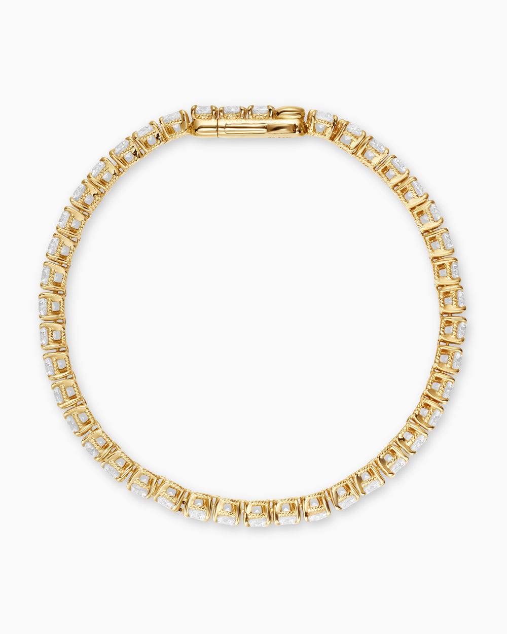 Womens Tennis Bracelet in 18K Yellow Gold with Diamonds, 4mm
