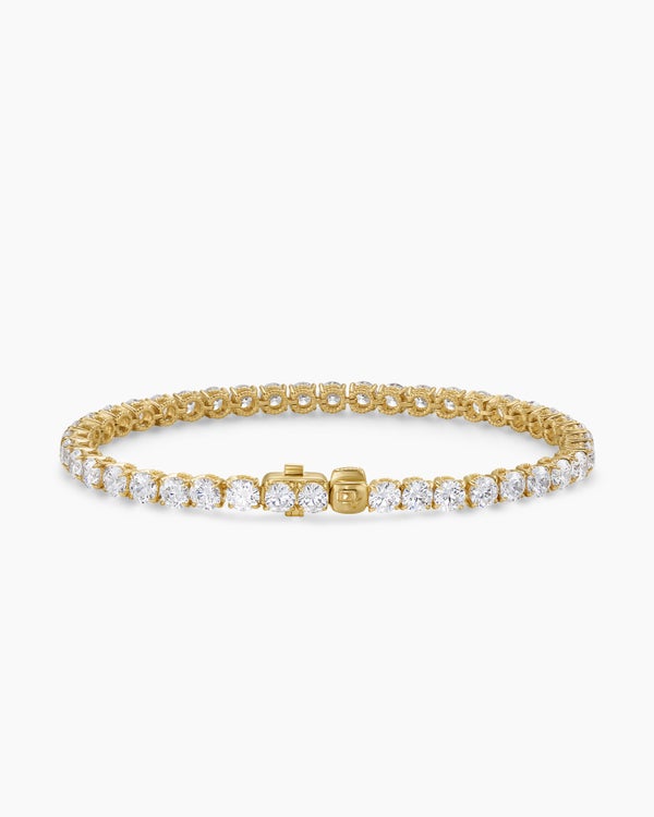 Tennis Bracelet in 18K Yellow Gold with Diamonds, 4mm