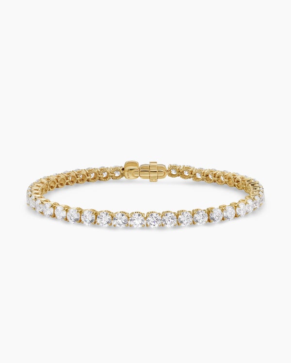 Tennis Bracelet in 18K Yellow Gold with Diamonds, 4mm