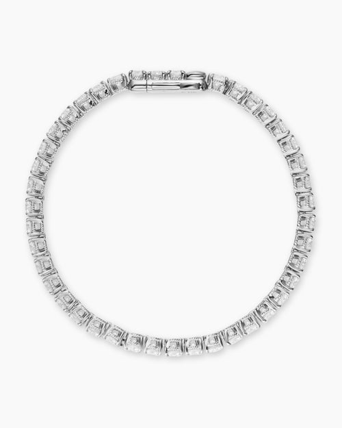 Womens Tennis Bracelet in 18K White Gold with Diamonds, 4mm