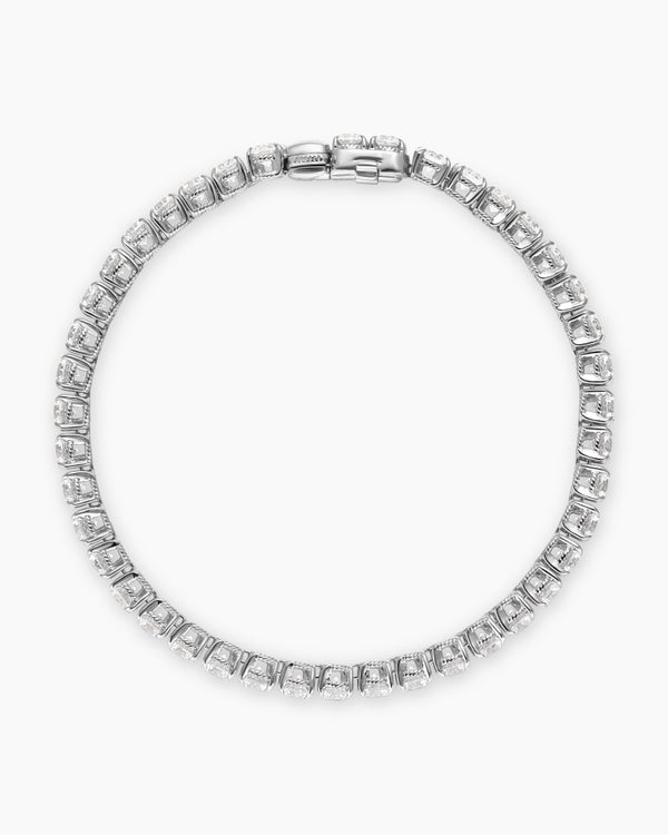Tennis Bracelet in 18K White Gold with Diamonds, 4mm