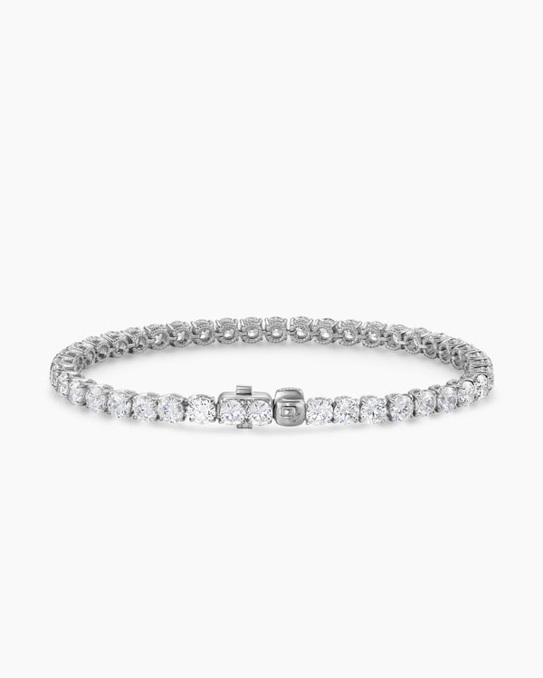 Tennis Bracelet in 18K White Gold with Diamonds, 4mm