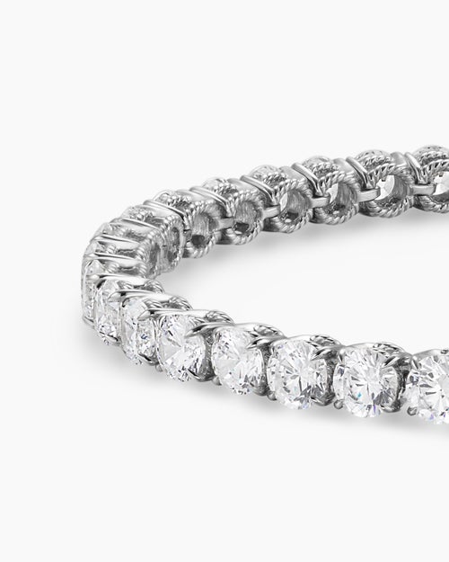 Womens Tennis Bracelet in 18K White Gold with Diamonds, 4mm