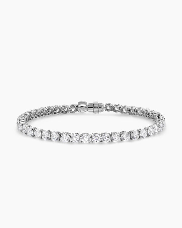 Tennis Bracelet in 18K White Gold with Diamonds, 4mm