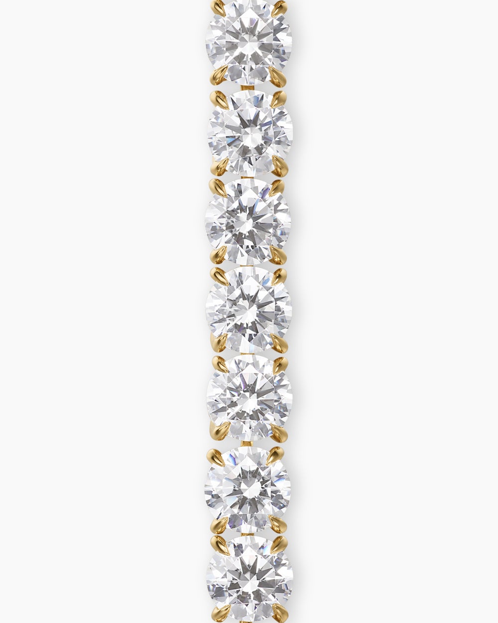 Womens Tennis Bracelet in 18K Yellow Gold with Diamonds, 3.8mm