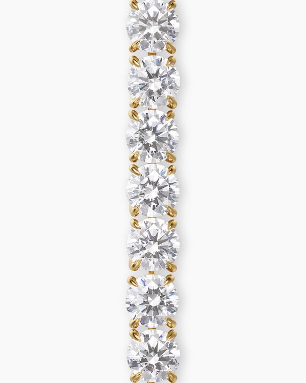 Tennis Bracelet in 18K Yellow Gold with Diamonds, 3.8mm