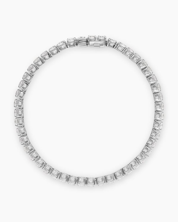 Tennis Bracelet in 18K White Gold with Diamonds, 3.8mm