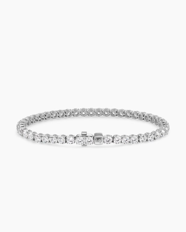 Tennis Bracelet in 18K White Gold with Diamonds, 3.8mm