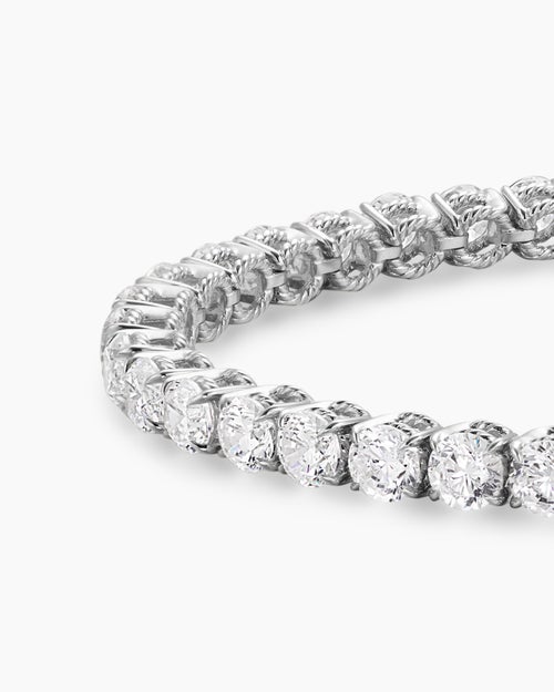 Womens Tennis Bracelet in 18K White Gold with Diamonds, 3.8mm